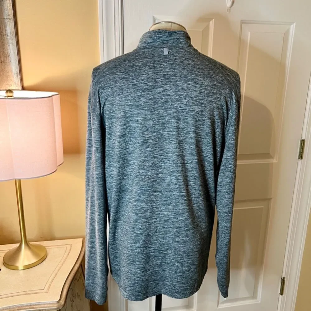 EUC Lot of 2 Men's Nike Dri-Fit Half Zip Pullover Shirts Blue & Green Size XL